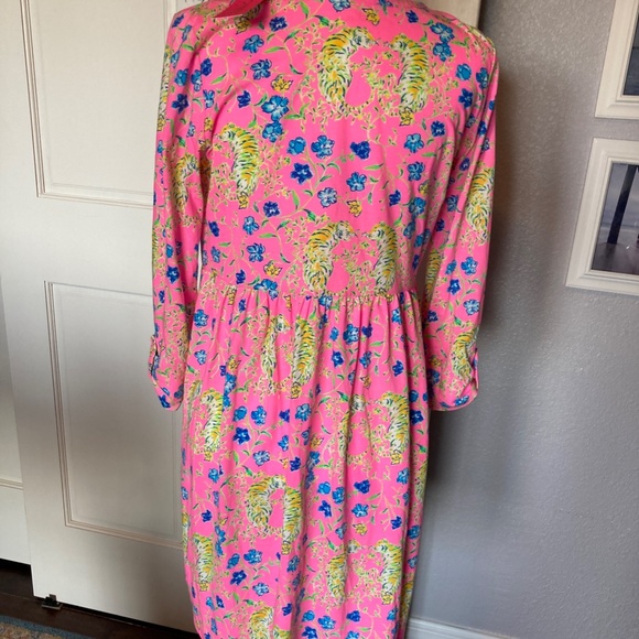 Lilly Pulitzer Loran Dress Prosecco Pink Tigress Garden Size Small - Picture 12 of 15